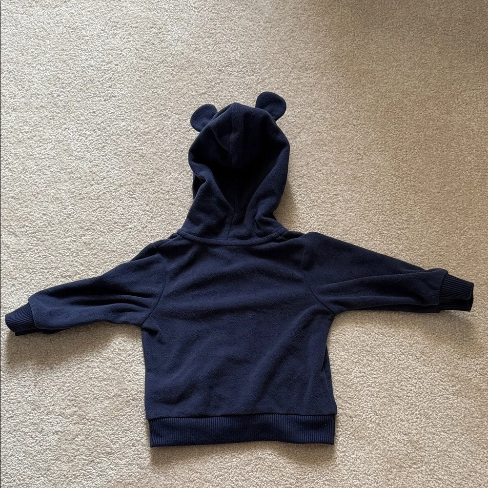 Cozy Navy Kids Hoodie with ears - Picture 4 of 5